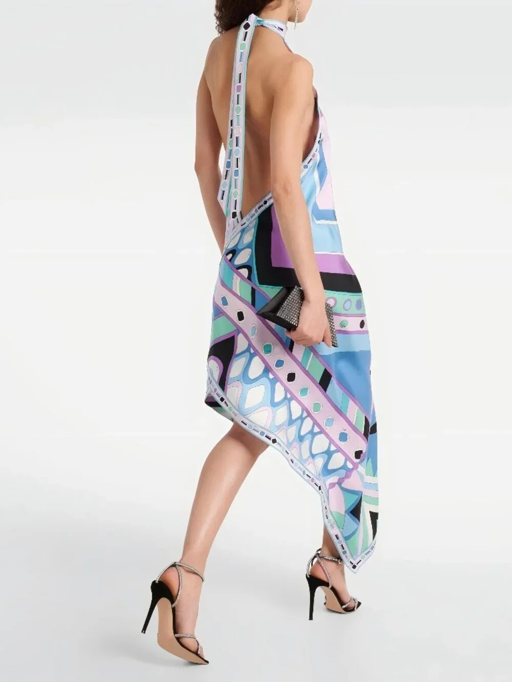 Pucci Vivara halterneck silk midi dress - Picture 3 of 13